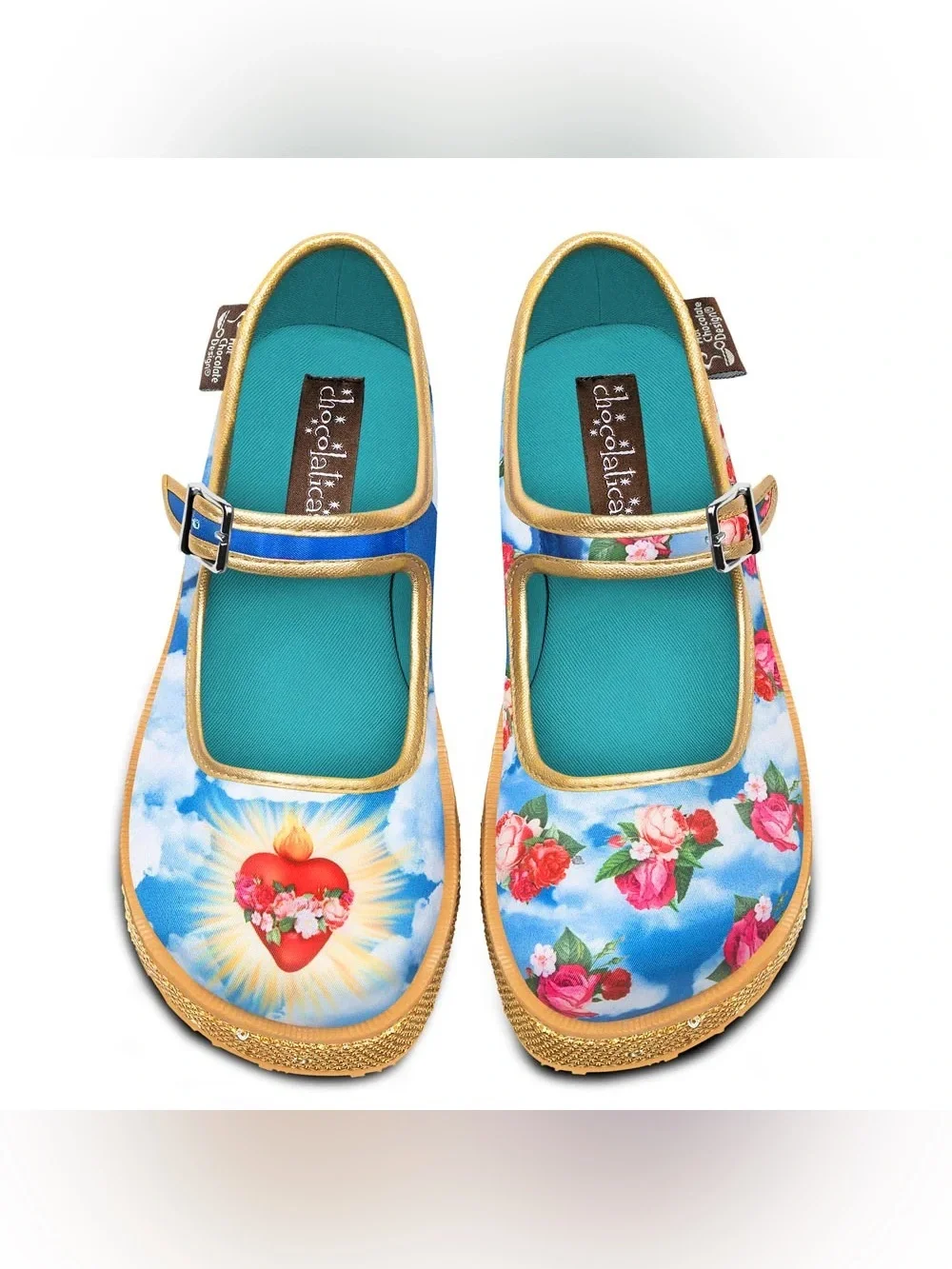 Hot Chocolate Design Sacred Heart Platform Shoes US 7 NWOT
